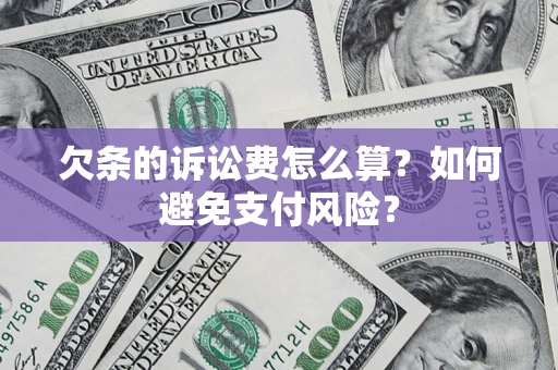 北京欠条的诉讼费怎么算？如何避免支付风险？